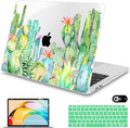 Mektron for MacBook Air 13 Case A1466/A1369 (2010-2017 Release), Snap-on Plastic Hard Shell Cover for MacBook Air 13.3 inch with Keyboard Cover,Watercolor Cactus
