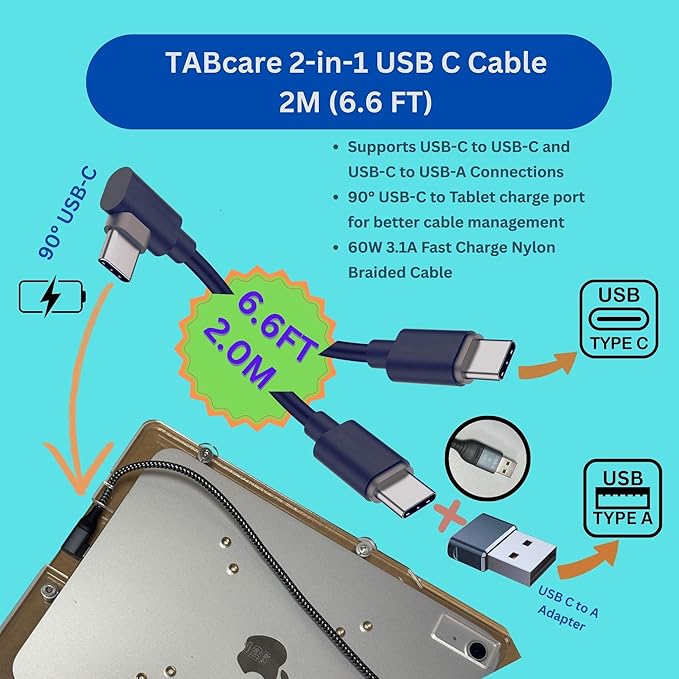 TABcare Anti-Theft Acrylic VESA Enclosure for Apple iPad mini 6 7 8.3" with Free Wall Mount Kit & 90-Degree Angle USB C Charge Cable (iPad mini 6/7 8.3", White)