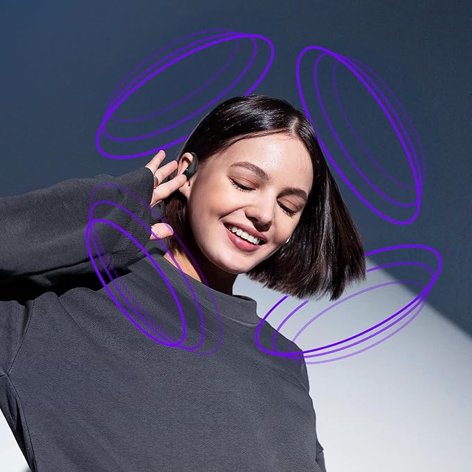 occiam Hybrid Active Noise Cancelling Ear Buds Wireless Earbuds Bluetooth Headphones 96Hrs Playback LED Display Over-Ear Waterproof Earphones with Earhooks Mics Clear Call for Sport/Running/Workout