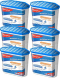 Vacplus Moisture Absorbers 6 Pack, 32.0 Oz Portable Humidity Absorber Boxes for Your Bathroom, Closet & Car, Dehumidifier with Fragrance Free, Navy Blue