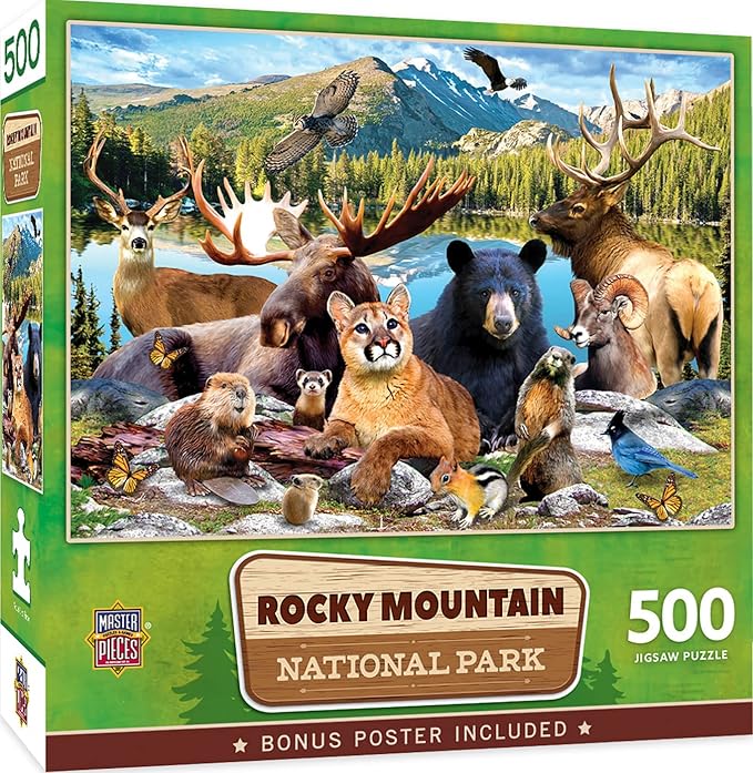 Baby Fanatics MasterPieces 500 Pieces Jigsaw Puzzle for Adults, Family, Or Kids - Rocky Mountain National Park - 15"x21"