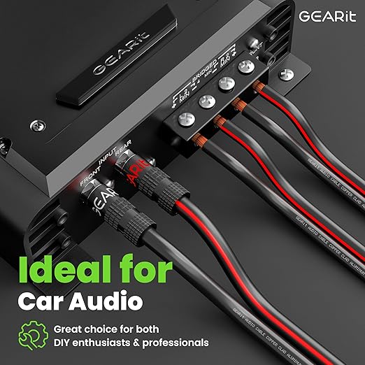 GEARit Speaker Wire 14 Gauge, Speaker Cable 200ft for Car Audio, Home Theater, CCA(Black)