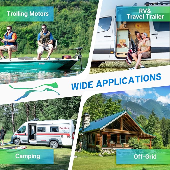 Redodo 4 Pack 12V 100Ah Lithium LiFePO4 Battery, Group 31 Battery Built in 100A BMS, Up to 15000 Cycles, 10 Years Lifetime, Perfect for RV, Off Grid, Solar, Marine, Trolling Motor