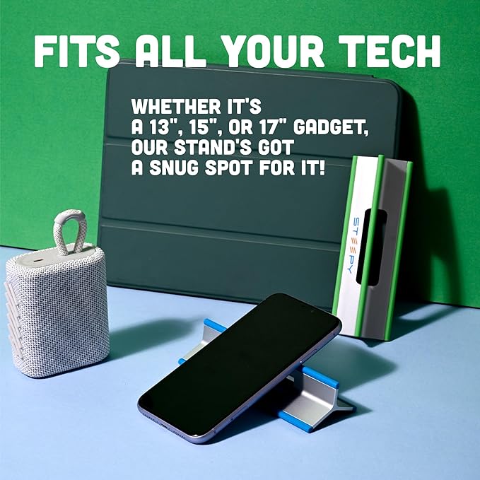 Steepy Adjustable Laptop Stand - 3 Height Computer Stand - Laptop Desk Riser