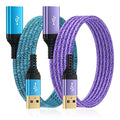 USB Extension Cable 6FT, 2Pack USB Extender USB3.0 Extension Cord Type A Male to Female Extender Cable 5Gbps High Speed Data Transfer for Gamepad,Keyboard,Webcam,Mouse,Camera,Flash Drive,Hard Drive