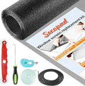 Window Screens Replacement Repair Kit, Black Screen Door Mesh Replacement Kit, Durable Fiberglass Mesh Roll with Tools for Windows Doors Patio and Porch, 39in x 118in