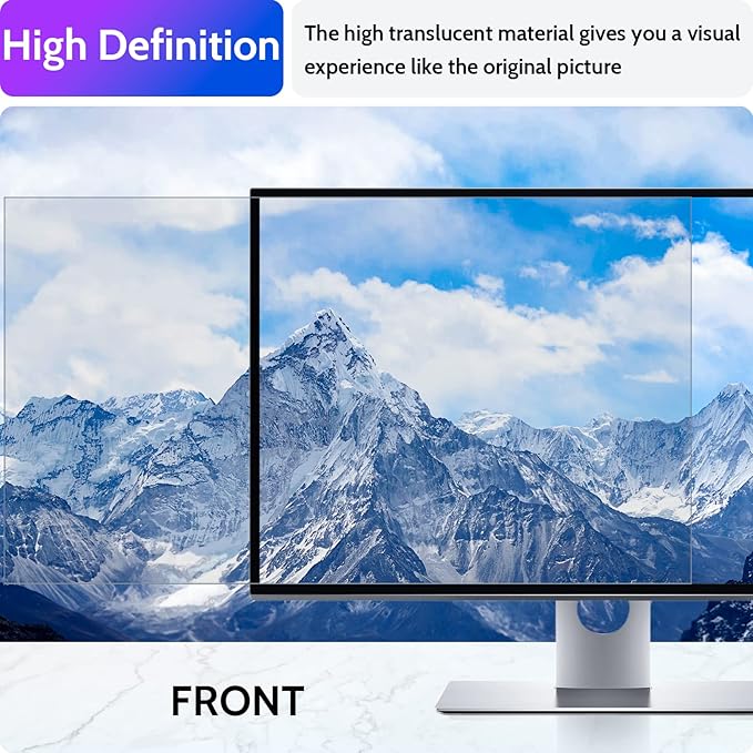 Privacy Screen for Computer Monitor 23.8 Inch 16:9 Aspect Ratio, Anti Blue Light Glare Removable 23.8 in Privacy Screen Filter Protective Film, HD 23.8 Inch Privacy Screen Protector for Monitor