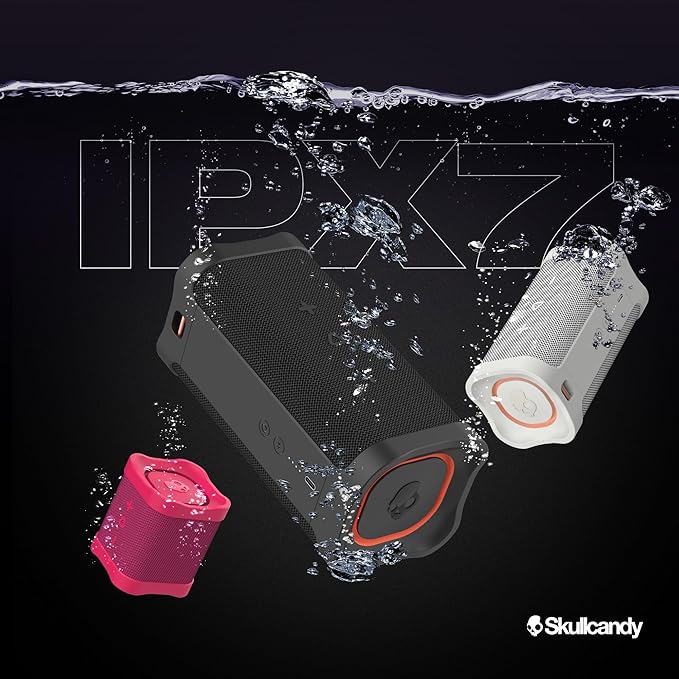 Skullcandy Terrain XL Wireless Bluetooth Speaker - IPX7 Waterproof Portable Speaker, 18 Hour Battery, Nylon Wrist Wrap, True Wireless Stereo (Green)