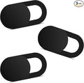 Webcam Cover (3 Pack), 0.03 inch Ultra Thin Laptop Camera Cover Slide for iPhone iPad MacBook Pro Computer iMac Cell Phone PC Accessories Camera Blocker Slider, Great for Privacy - Black