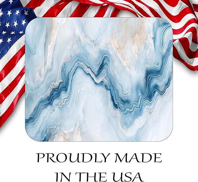 Decorative Colorful Mouse Pad Mat Mousepad for Desk Computer Laptop PC Gaming Home or Office Gift (Blue Agate MP29)