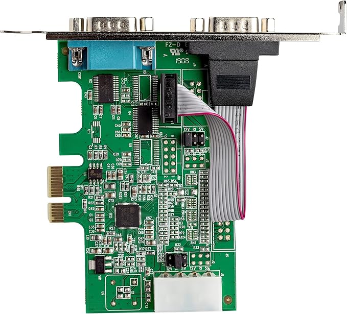 StarTech.com 2-port PCI Express RS232 Serial Adapter Card - PCIe RS232 Serial Host Controller Card - PCIe to Dual Serial DB9 Card - 16950 UART - Expansion Card - Windows & Linux, TAA (PEX2S953)