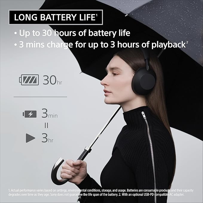 Sony WH-1000XM6 The Best Wireless Noise Canceling Headphones, HD NC Processor QN3, 12 Microphones, Adaptive NC Optimizer, Mastered by Engineers, Studio-Quality, 30-Hour Battery, Platinum Silver