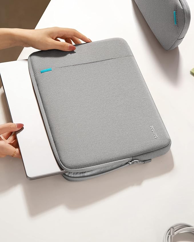 tomtoc 360 Protective Laptop Sleeve Set for 13-inch MacBook Air M4/A3240 2025, M3/A3113, M2/A2681 M1/A2337, 13-inch MacBook Pro M2/A2686 M1/A2338, Water-Resistant Laptop Case with Accessory Pouch