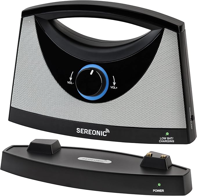 Portable Wireless Speakers for Smart TV - Ideal for TV Watching Without The Blaring Volume - Designed for Hard of Hearing, Elderly, and Seniors - 100ft Range