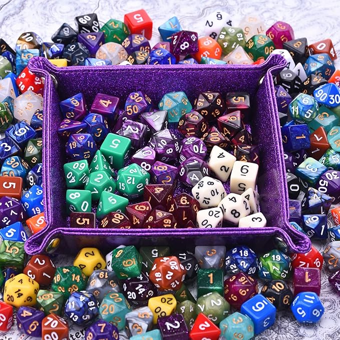 DND Dice Sets 30 x 7 (210pcs) Polyhedral RPG Dice for Dungeons and Dragons Tabletop Role Playing Adventure Games, with a Large Drawstring Bag