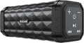 BUGANI Bluetooth Speakers Portable Bluetooth Speaker, 100ft Wireless Range, Louder Volume, Stereo Sound, Amazing Bass 24H Playtime, IPX5, Built-in Mic, Wireless Speaker for Ourdoor Indoor(Black)