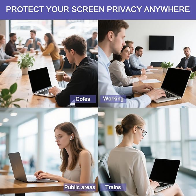 360° Privacy Screen Protector for MacBook Pro 14 Inch (2021-2025, M1, M2, M3, M4,M5) Privacy Screen Filter for MacBook Pro 14 Inch, Anti-Spy/Anti Fingerprint/Anti Blue Light/Anti Glare