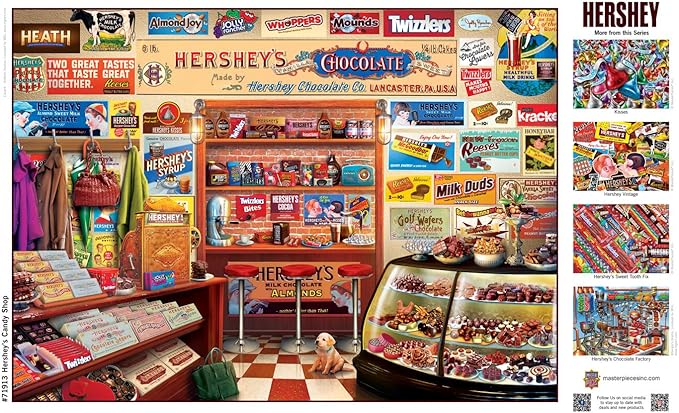 MasterPieces 1000 Piece Jigsaw Puzzle for Adults, Family, Or Youth - Hershey's Candy Shop - 19.25"x26.75"