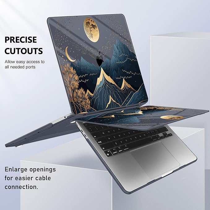 May Chen Compatible with MacBook Pro 13 inch Case with Touch Bar 2022 2021 2020 Release A2338 M1/M2 A2251 A2289, Plastic Hard Shell Case with Keyboard Cover, Traditional