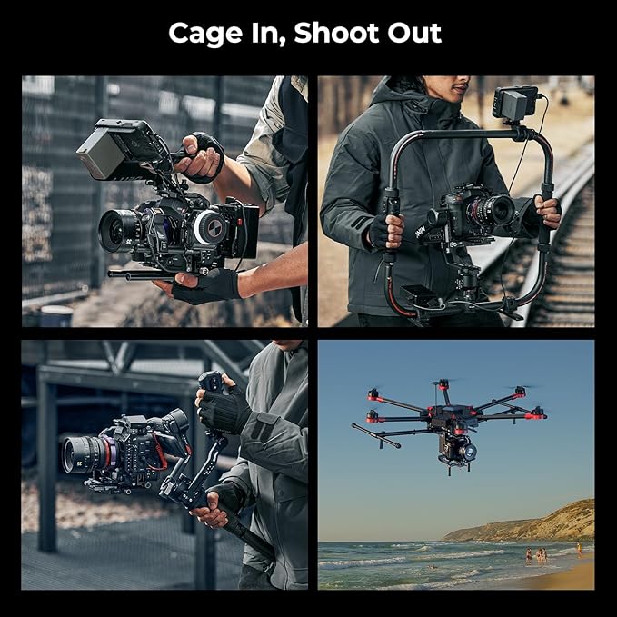 SmallRig Cage Kit for Canon C80, Modular Design with Top Plate, Side Plates, Bottom Plate, NATO Rail, Lens Adapter Support, for HDMI Clamp, with Cold Shoe Mount, 1/4''-20 & 3/8''-16