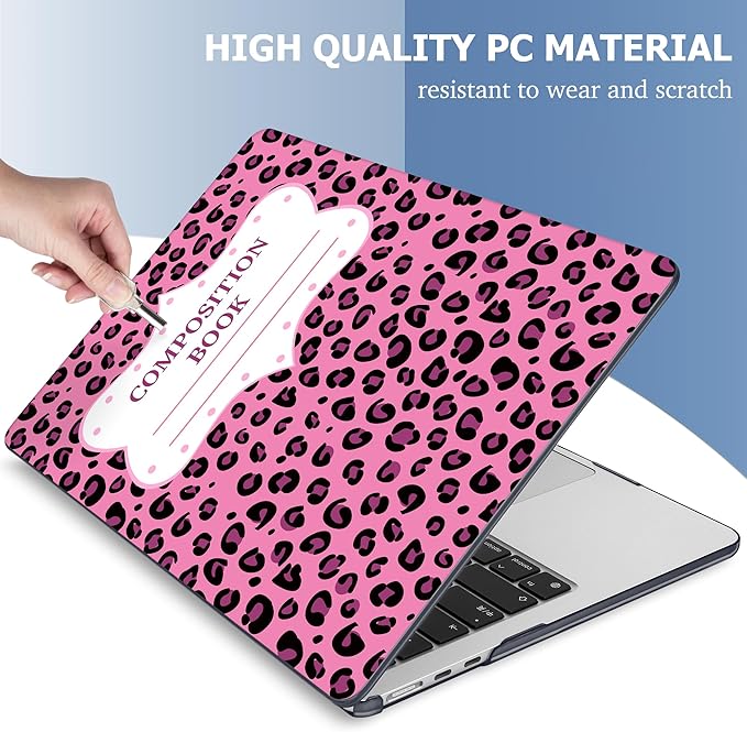 Mektron for 2025 MacBook Air 15 inch M4 Case A3241/ 2024 M3 A3114/ 2023 A2941 M2 Hard Printed Case with 15.3 Liquid Retina Display Touch ID, Plastic Hard Cover & Keyboard Skin- Composition Book