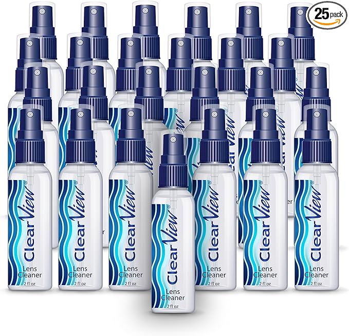 Lens Cleaner Spray – 25 Pack 2oz Bottles | Premium Streak-Free Glasses & Screen Cleaning Solution for Eyeglasses, Cameras, Phones, Laptops – Travel Size, Personal Use