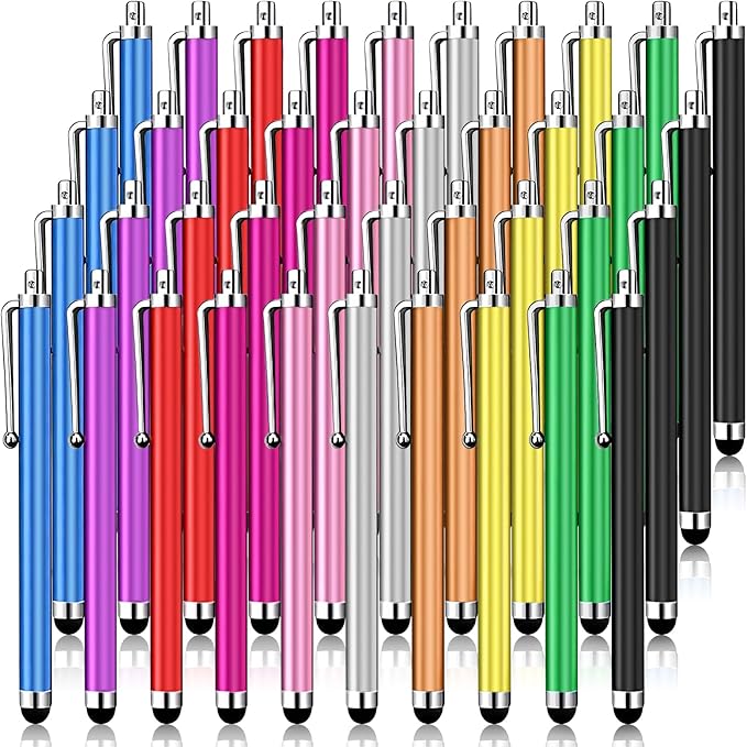 40 Pack Stylus Pen,High Precision and Sensitivity Stylus for Everyday Writing/Drawing,Universal Stylus Compatible with All Touch Screens,10 Colors