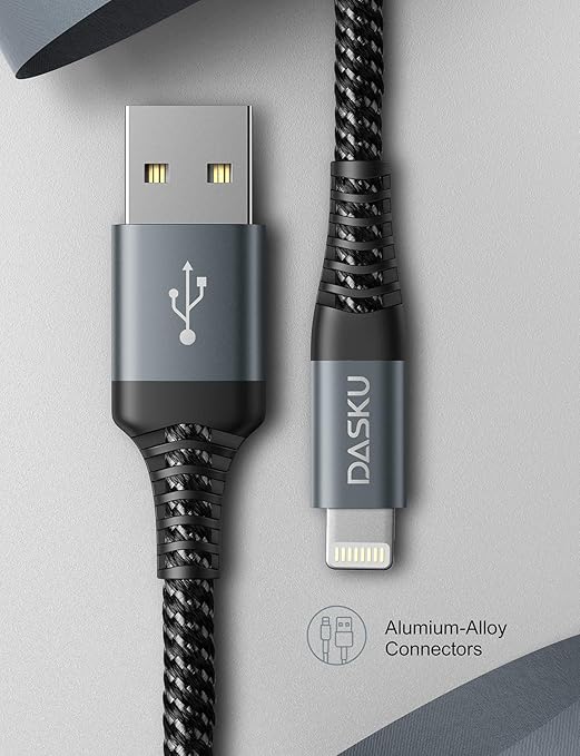 Lightning Cable 3ft 3Pack [Apple MFi Certified] Nylon Braided iPhone Charger Cable Heavy Duty Charging cord Compatible with iPhone 14/13/12/11/Pro Max/X/Xs Max/Xr /8 Plus/ 7 Plus/ 6 Plus/iPad Mini/Air