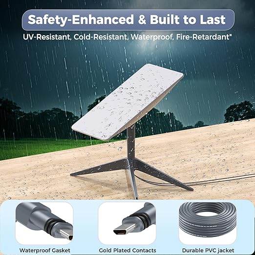 for Starlink Gen 2 Cable 50FT, Waterproof Replacement Cable for Starlink Gen 2Standard Kit, Fast & Stable Starlink Ethernet Cord V2