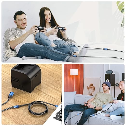 USB 2.0 Type A Male to A Female Active Repeater Extension Cable 50ft, High Speed 480 Mbps