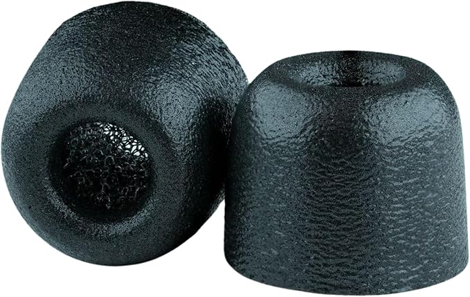 Comply 500 Core Series | Memory Foam Replacement IEM Ear Tips for KZ, Moondrop, FiiO Sennheiser & More | Superior Noise Isolation, Ultimate Comfort, Secure Fit | TechDefender, Black, Small (3 Pairs)