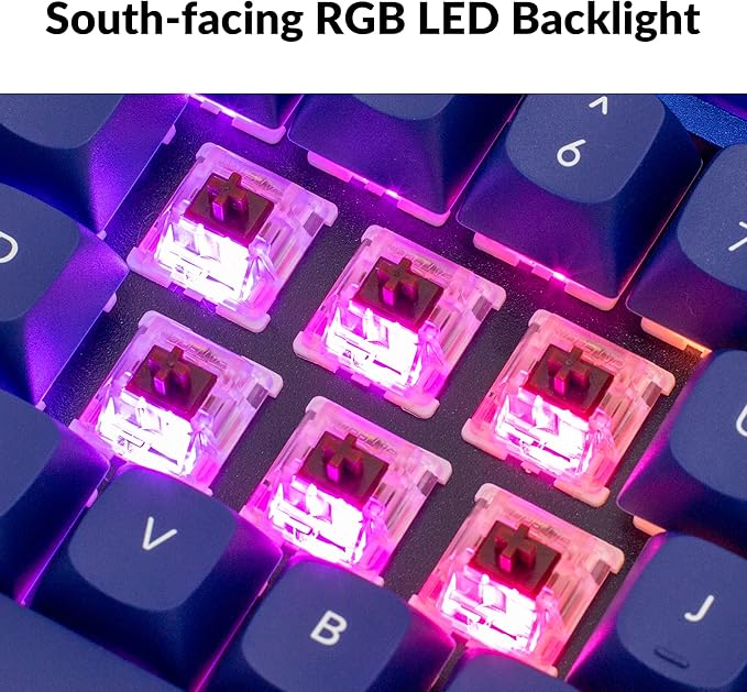 Keychron Q3 QMK/VIA Wired Custom Mechanical Keyboard, Full Aluminum Tenkeyless Layout, Programmable Macro with Hot-swappable Gateron G Pro Brown Switch, Compatible with Mac Windows Linux (Blue)