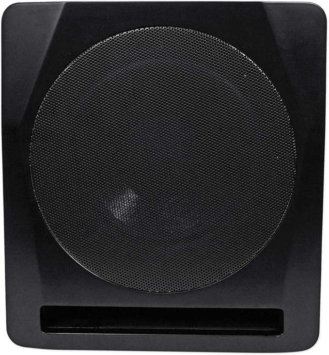 Rockville APM10B Active Studio Subwoofer in Black, 10"", 400W, MDF Wood, RCA/XLR/Optical, Front-Firing Port, Perfect for Studios and Music Production
