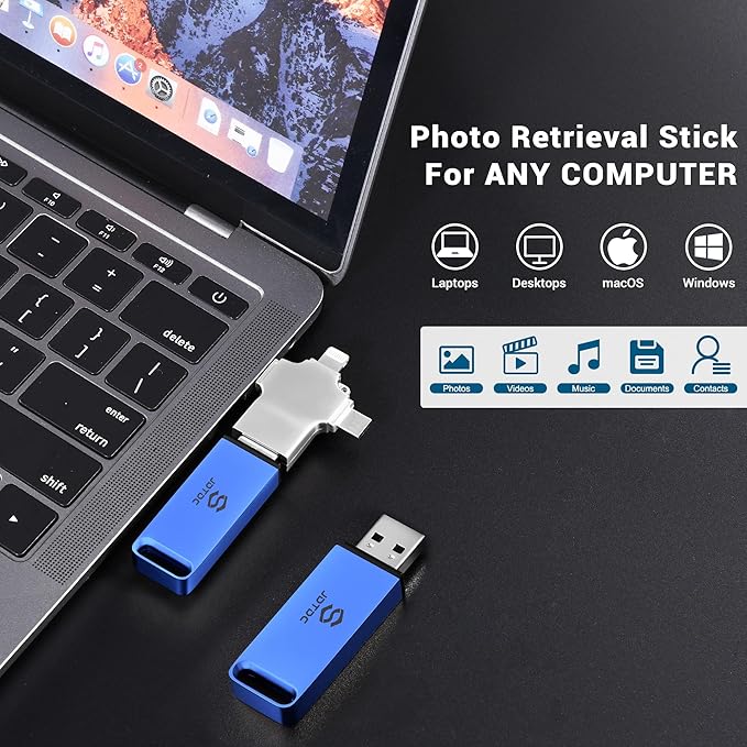 512GB Auto-Photo-Stick-Backup for All Device Picture-Stick-for-Photos Secure Photo & Video Backup-Storage-Device Photo-Saver-Stick Photo-Backup-Device-iPhone-Backup-Flash-Drive Computer-Photo-Stick