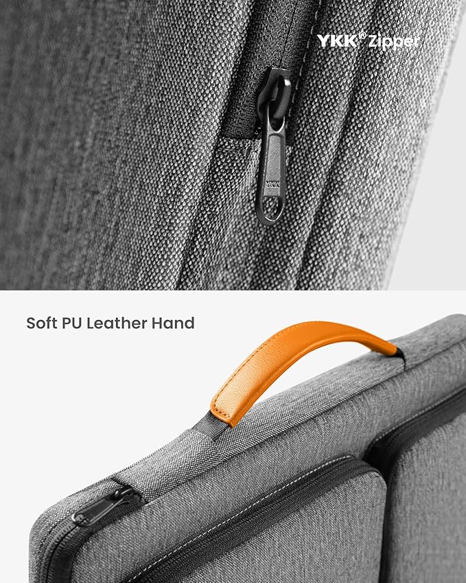 tomtoc 360 Protective Laptop Sleeve for 15-inch New MacBook Air M3/A3114 M2/A2941 2024-2023, 15 Inch Surface Laptop 6/5, Dell XPS 15 Plus, MacBook Pro (A1990 A1707), Water-resistant Accessory Bag Case