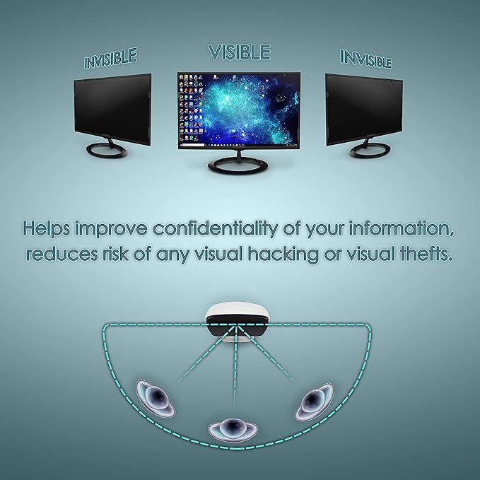 Premium Privacy Screen Filter for 24 Inches Desktop Computer Widescreen Monitor with Aspect Ratio 16:09. Anti Glare and Anti Blue Light Protection