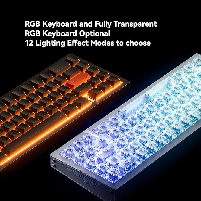 MelGeek REAL67 Wired Keyboard, Gaming Keyboard with RGB, Special Magnetic Switches, Rapid Trigger, Hot-Swappable, Snap Tap & Adjustable Actuation, Online HIVE Custom (Sodium-White)