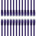 GearIT 24-Pack, Cat5e Ethernet Patch Cable 3 Feet - Snagless RJ45 Computer LAN Network Cord, Purple - Compatible with 24 48 Port Switch POE Rackmount 24port Gigabit