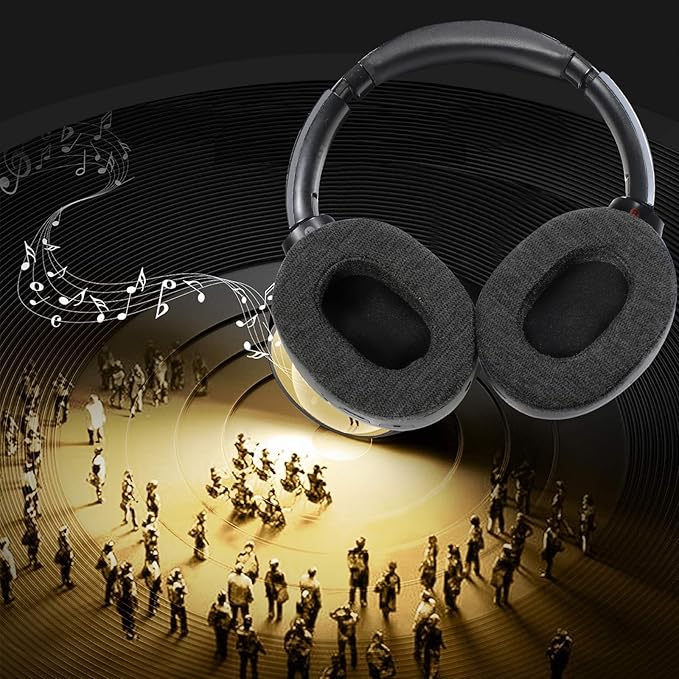 Skin-Friendly Cotton Replacement Earpads for Sony WH-1000XM2/MDR-1000X, Skin-Friendly Cotton Ear Pads Cushions with High-Density Noise Isolation Foam, Keep Warm (Dark Gray)