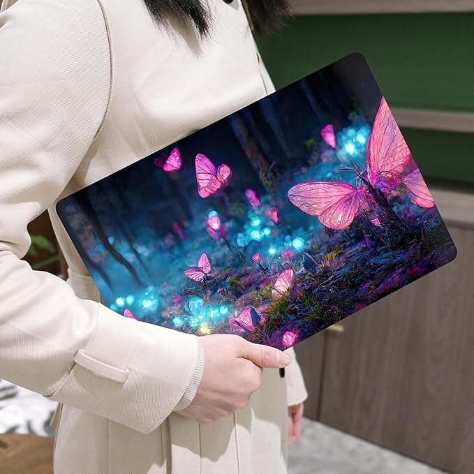 MEEgoodo for M4/M3/M2 MacBook Air 15.3 inch Case 2025 2024 2023, Case Fit Model (A3241/A3114/A2941) for MacBook Air 15 inch, Laptop Hard Shell with Keyboard Cover, Fantasy Forest