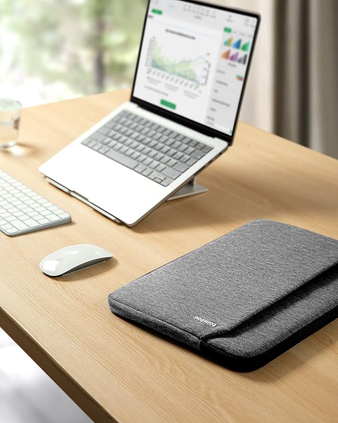 tomtoc Slim Laptop Sleeve for 14-inch MacBook Pro M4/M3/M2/M1 Pro/Max 2024-2021, Water-Resistant Protective Case for 13.8 Inch Surface Laptop AI PC, Accessory Bag