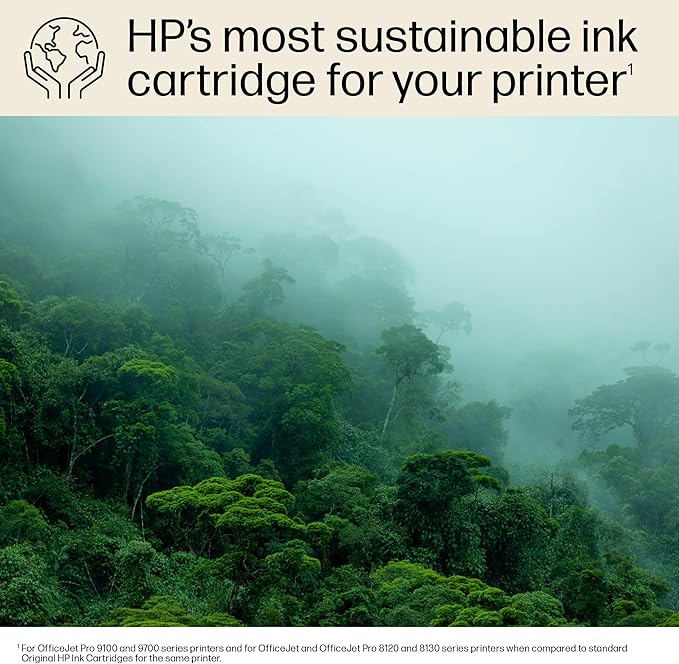 HP 923e EvoMore High Yield Yellow Ink Cartridge | Works OfficeJet 8120 Series, OfficeJet Pro 8130 Series | Carbon Neutral | 4K0T6LN