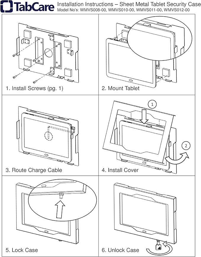 TABcare Locking Security Metal Case for Apple iPad Pro 12.9" 3rd 4th 5th 6th gen. for Kiosk, POS, Store, Show Display (Black, iPad Pro 12.9 3/4/5/6)