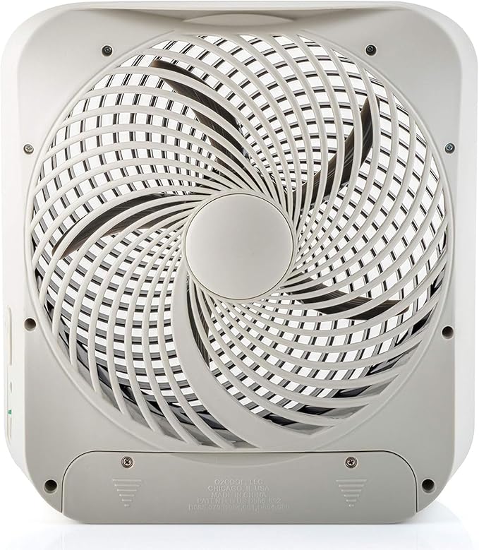 Treva 10-Inch Portable Fan, Powered by Battery and/or AC Adapter - Desk Fan Air Circulating with 2 Cooling Speeds for Personal and Travel Use (Black) (OOS)