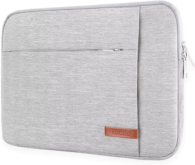 Lacdo Laptop Sleeve Case for 14-inch MacBook Pro M4/M3/M2/M1 Chips Pro Max A3112 A3401 A3185 A2992 A2918 A2779 2024-2021, Water-Resistant Computer Bag MacBook Bag Case with Accessory Pocket, Gray
