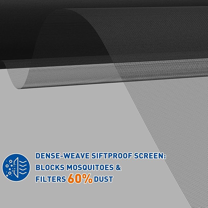 MAGZO Window Screen Replacement Mesh Roll, 37.4in × 16.4ft Upgraded Density 48x48 Mesh 0.12mm WD High Definition Siftproof Screen for Porch Doors Repair Kit, Ideal for Patio, Sliding Doors