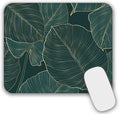 Mouse Pad, Gaming Mouse Pad, Non-Slip Rubber Base Mouse Mat with Designs for Laptop, Computer & Office, 9.5 x 7.9 x 0.12 inches (Leaf)