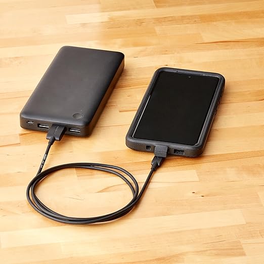 Amazon Basics 5-Pack USB-A to Micro USB Charging Cable, 480Mbps Transfer Speed with Gold-Plated Plugs, USB 2.0, 3 foot, Black
