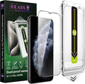 (2-Pack Ultra HD Clear Screen Protector for iPhone X/XS/11 Pro (5.8-Inch),9H Tempered Glass,Full Coverage,Anti-Fingerprint,Auto Dust Removal,Bubble-Free,Easy Installation