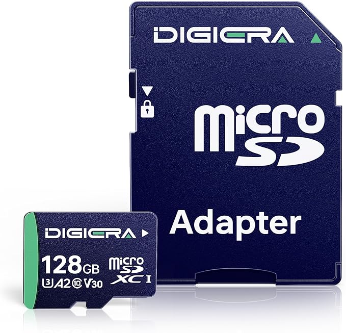 128GB CT100 microSDXC UHS-I Memory Card with Adapter - up to 100MB/s, C10, U3, V30, 4K UHD, A2, Micro SD Card for Smartphones, Tablets, Cameras, Gaming Consoles, and Drones (1 Pack)